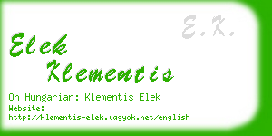 elek klementis business card